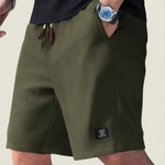 Waffle Knit Shorts with Drawstring for Men