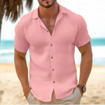 Short Sleeve Relaxed Collar Shirt for Men
