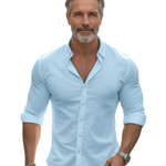 Linen Revere Collar Shirt for Men