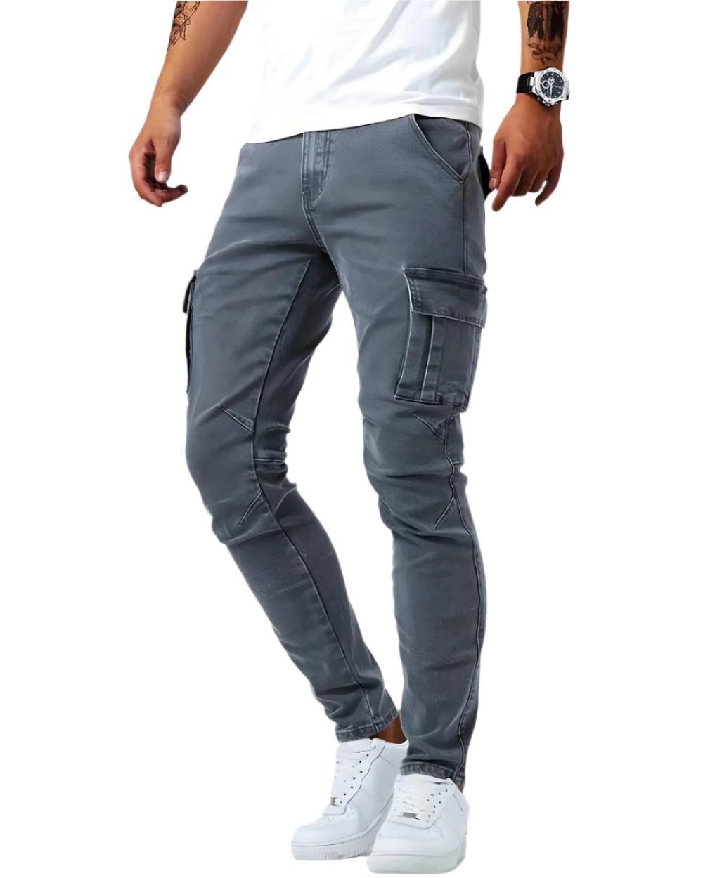 Slim Fit Cargo Trousers for Men
