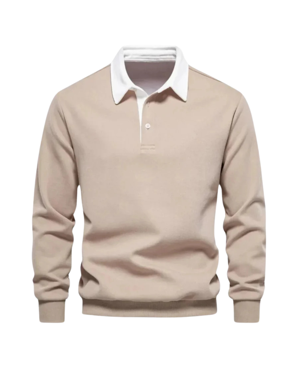 Polo Collar Long Sleeve Sweatshirt for Men