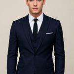 Slim Fit Single-Breasted Three-Piece Suit for Men