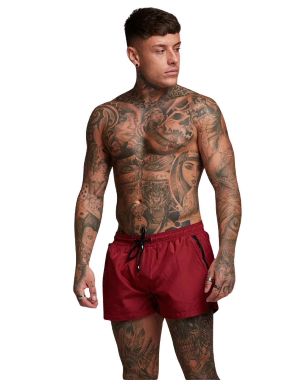 Swim Shorts with Zip Pockets for Men