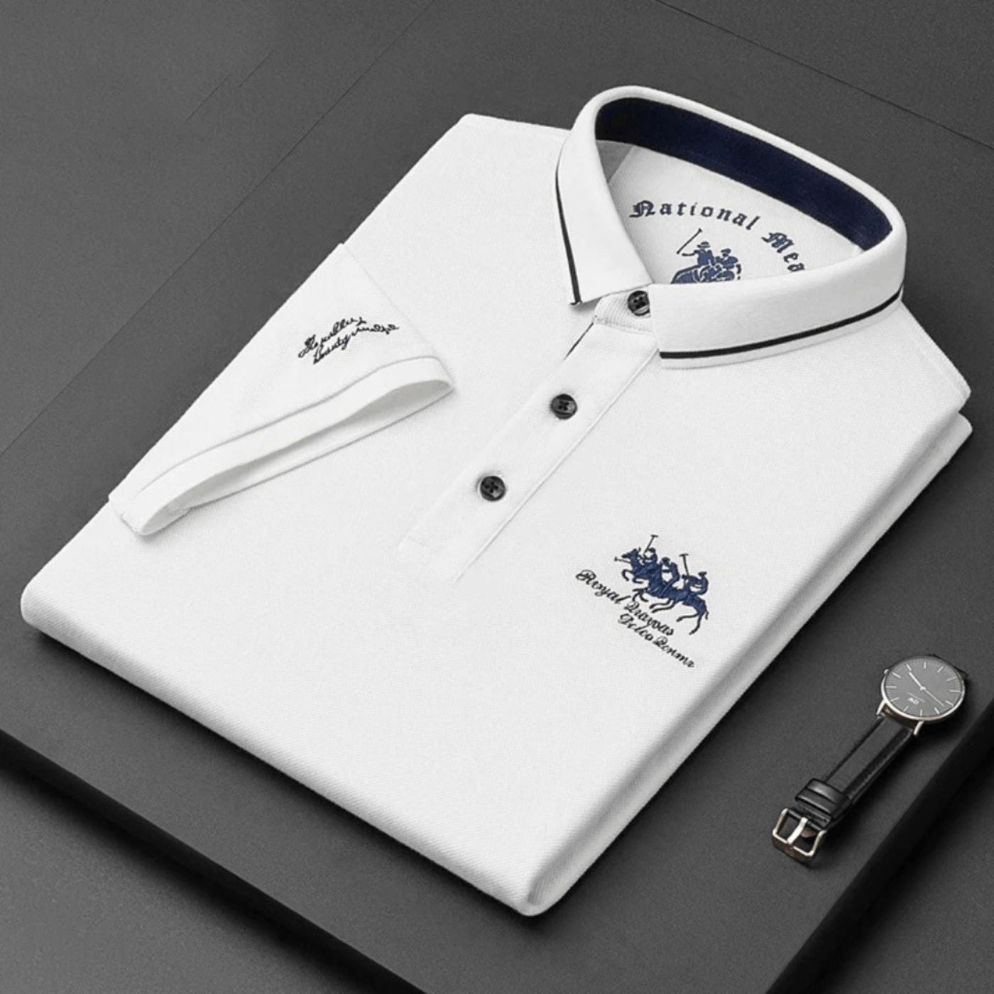 Button-Up Polo Shirt for Men