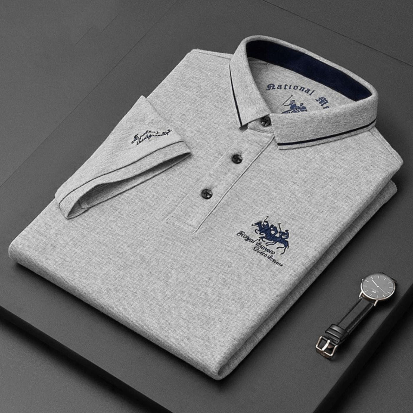 Button-Up Polo Shirt for Men