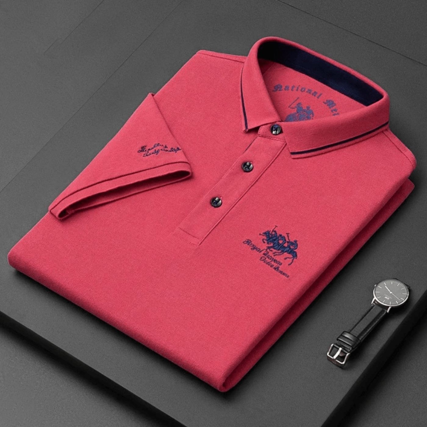 Button-Up Polo Shirt for Men
