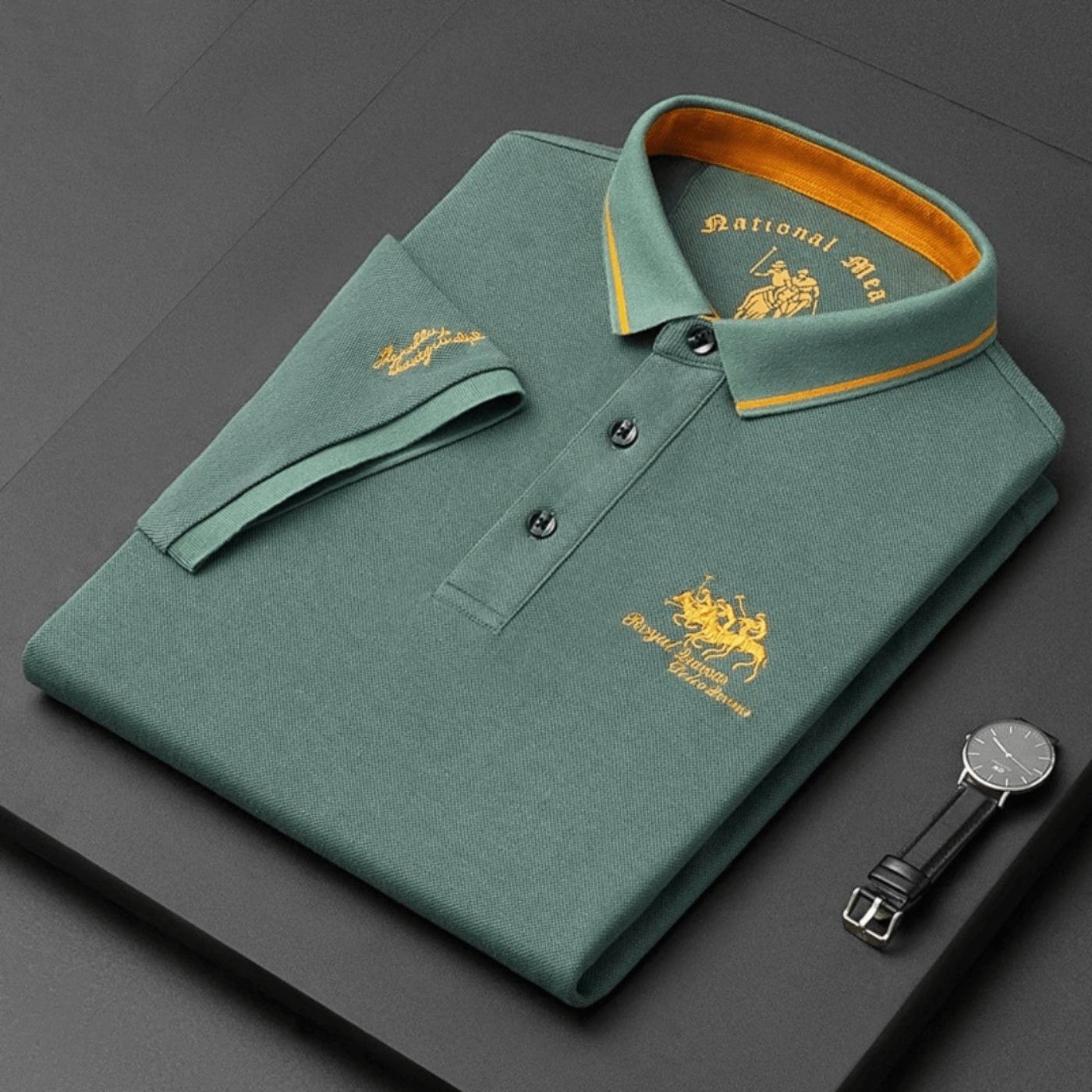 Button-Up Polo Shirt for Men