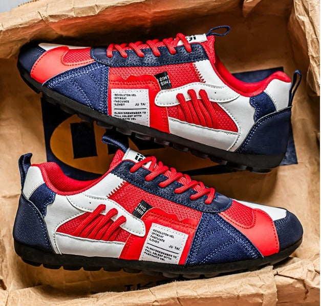 Lace-Up Colour-Block Trainers for Men
