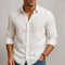 Linen Blend Button-Down Shirt for Men