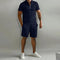 Short Sleeve Polo Shirt and Shorts Set for Men