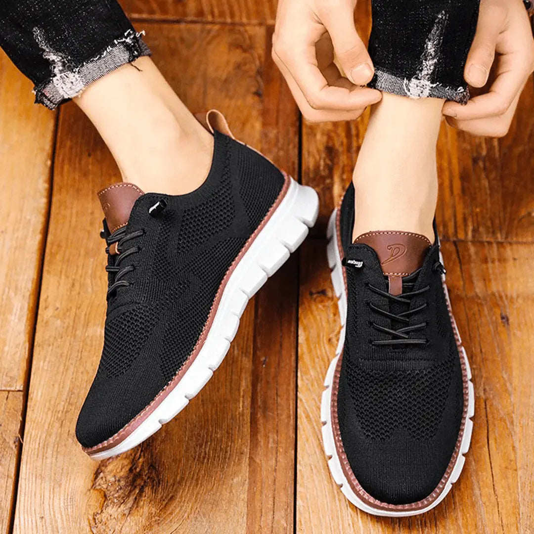 Knit Lace-Up Sneakers for Men