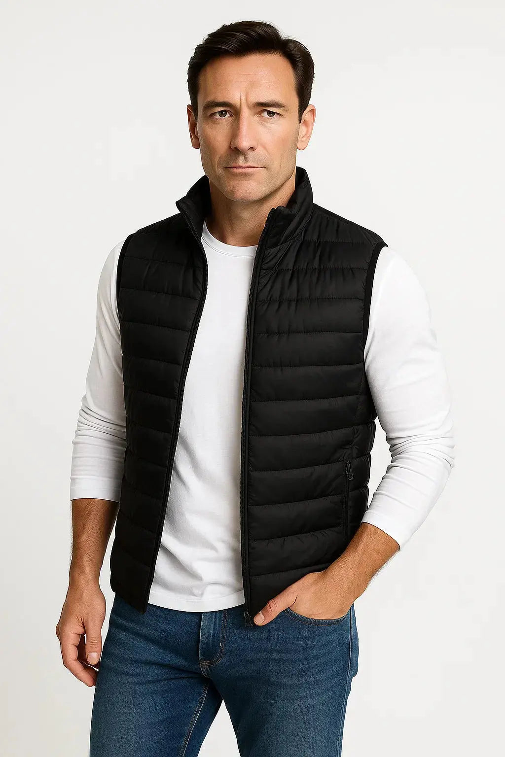 Sleeveless Quilted Puffer Vest for Men