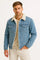Fleece-Lined Denim Jacket with Sherpa Collar for Men