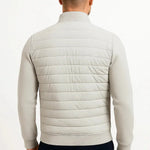 Quilted Hybrid Jacket with Knitted Sleeves for Men