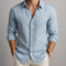 Linen Blend Button-Down Shirt for Men