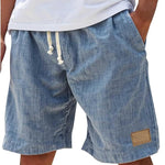 Relaxed Fit Linen Shorts for Men