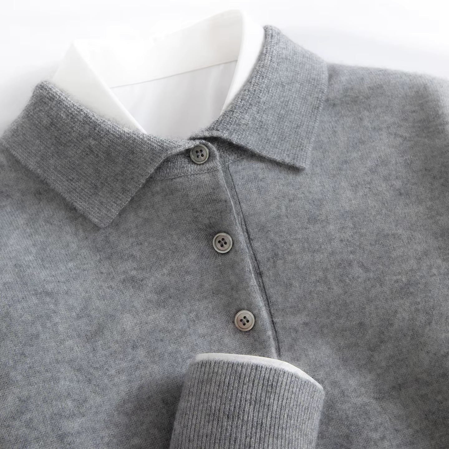 Button-Down Knit Polo Shirt for Men