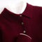 Button-Down Knit Polo Shirt for Men - Burgundy