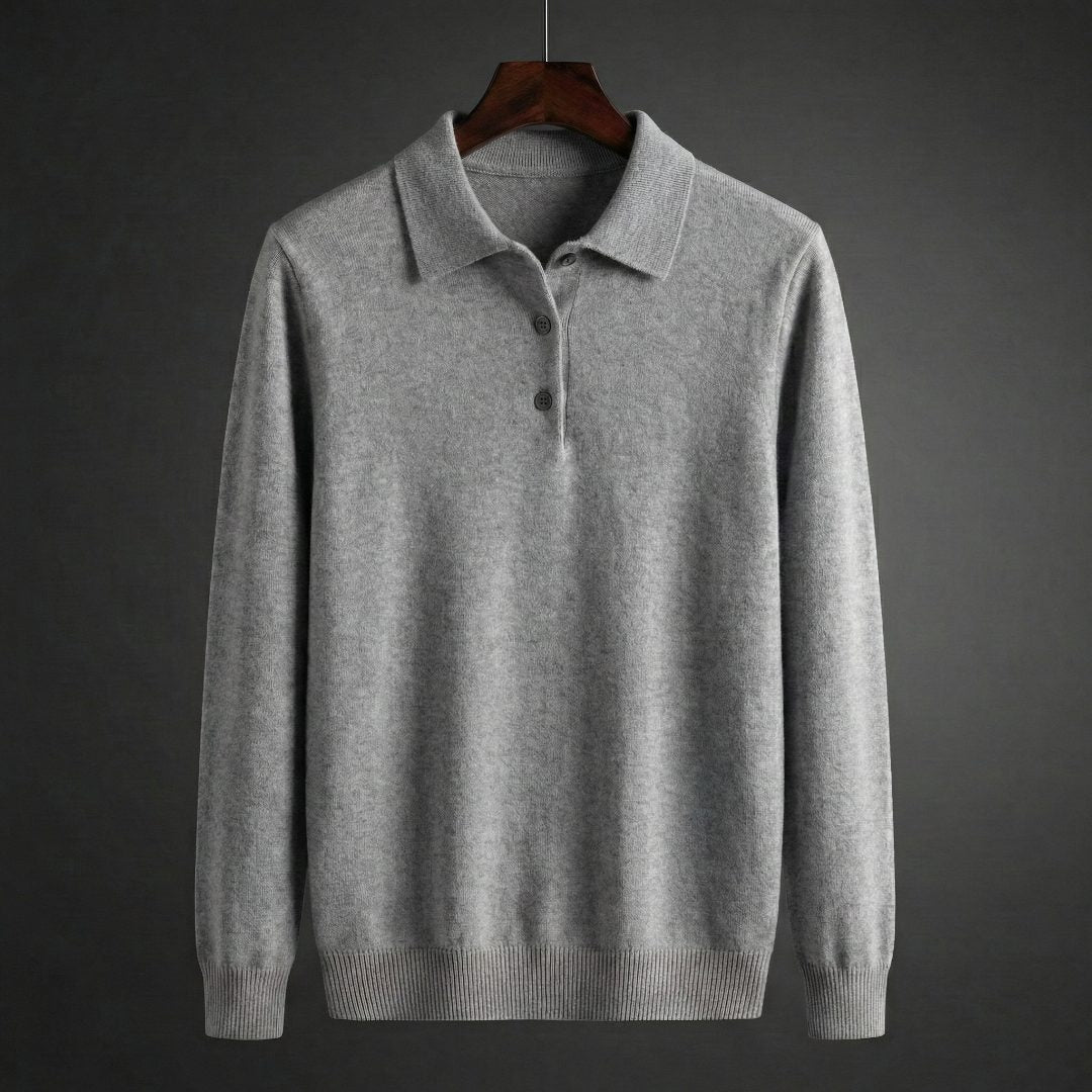 Button-Down Knit Polo Shirt for Men - View 7