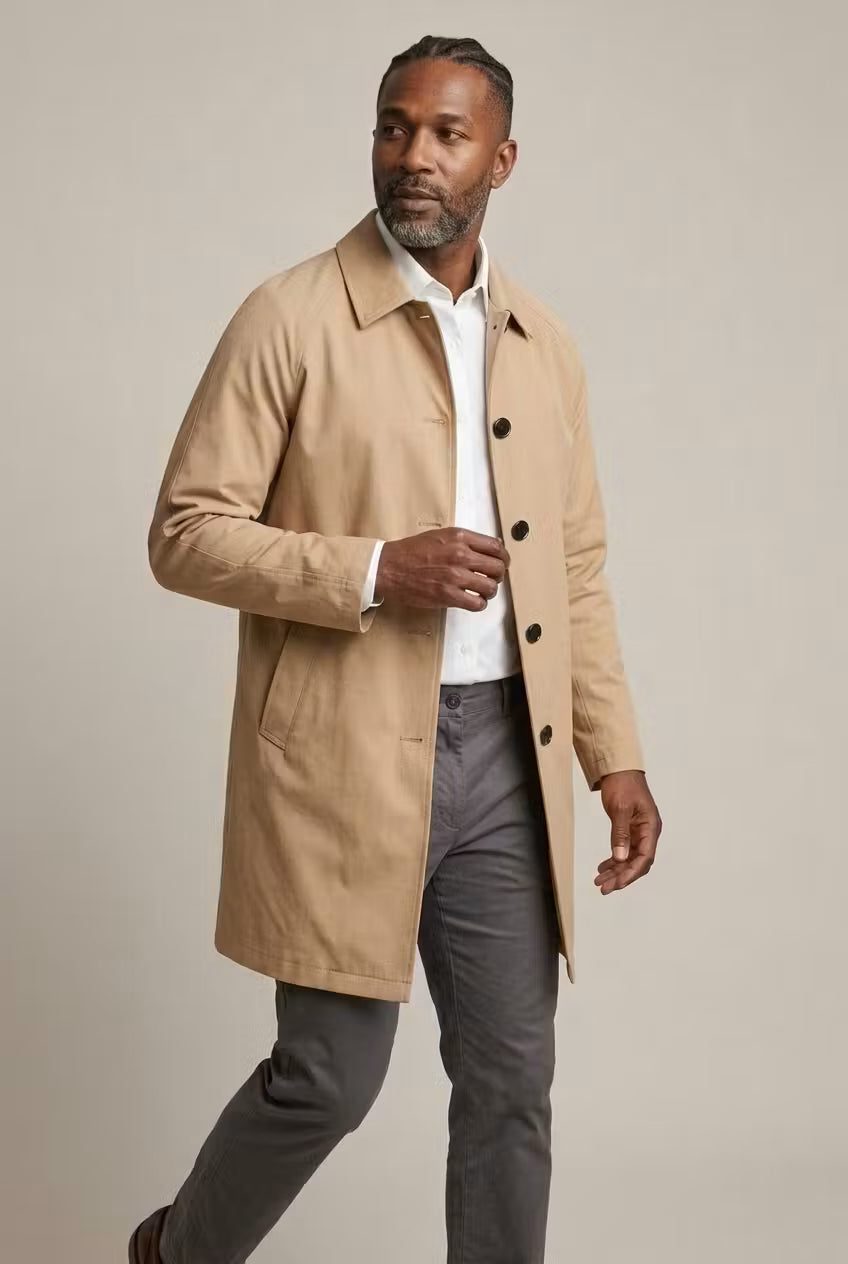 Button-Down Overcoat for Men - View 7