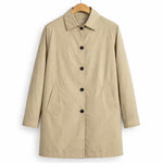 Button-Down Overcoat for Men - Beige
