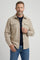 Button-Down Overshirt with Chest Pockets for Men - Beige