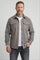 Button-Down Overshirt with Chest Pockets for Men - Light Grey