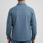 Button-Down Overshirt with Chest Pockets for Men - View 2