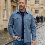 Button-Down Overshirt with Chest Pockets for Men - View 4