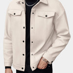 Button-Front Overshirt for Men