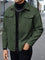 Button-Front Overshirt for Men - Green