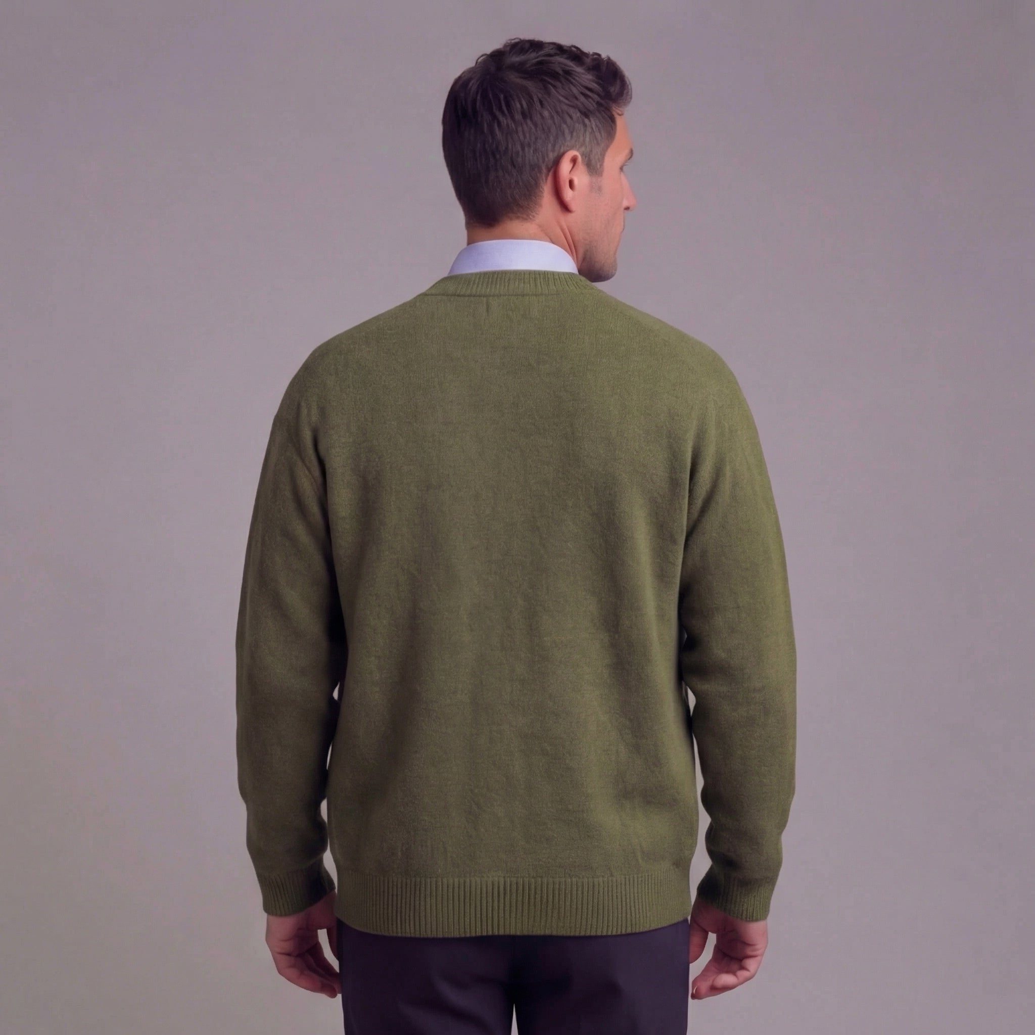 Button-Up Knit Cardigan for Men - View 3