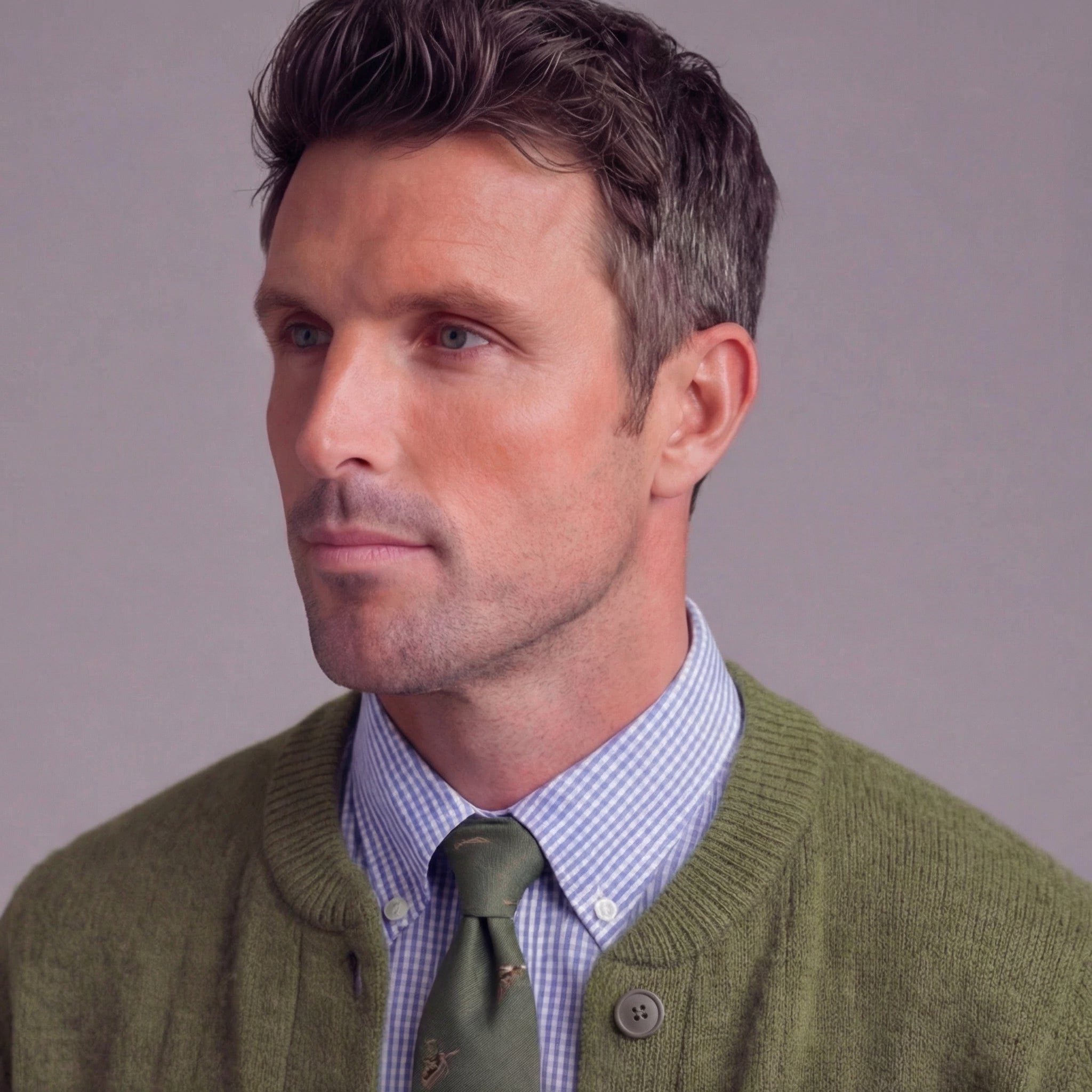 Button-Up Knit Cardigan for Men - View 4