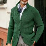 Button-Up Waffle Knit Cardigan for Men - View 12