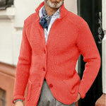 Button-Up Waffle Knit Cardigan for Men - View 13