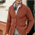 Button-Up Waffle Knit Cardigan for Men - View 14