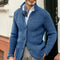 Button-Up Waffle Knit Cardigan for Men - Azure