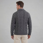 Cable Knit Cardigan with Shawl Collar for Men - View 13