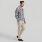 Cable Knit Cardigan with Shawl Collar for Men - View 17
