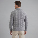 Cable Knit Cardigan with Shawl Collar for Men - View 18