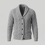 Cable Knit Cardigan with Shawl Collar for Men - View 20