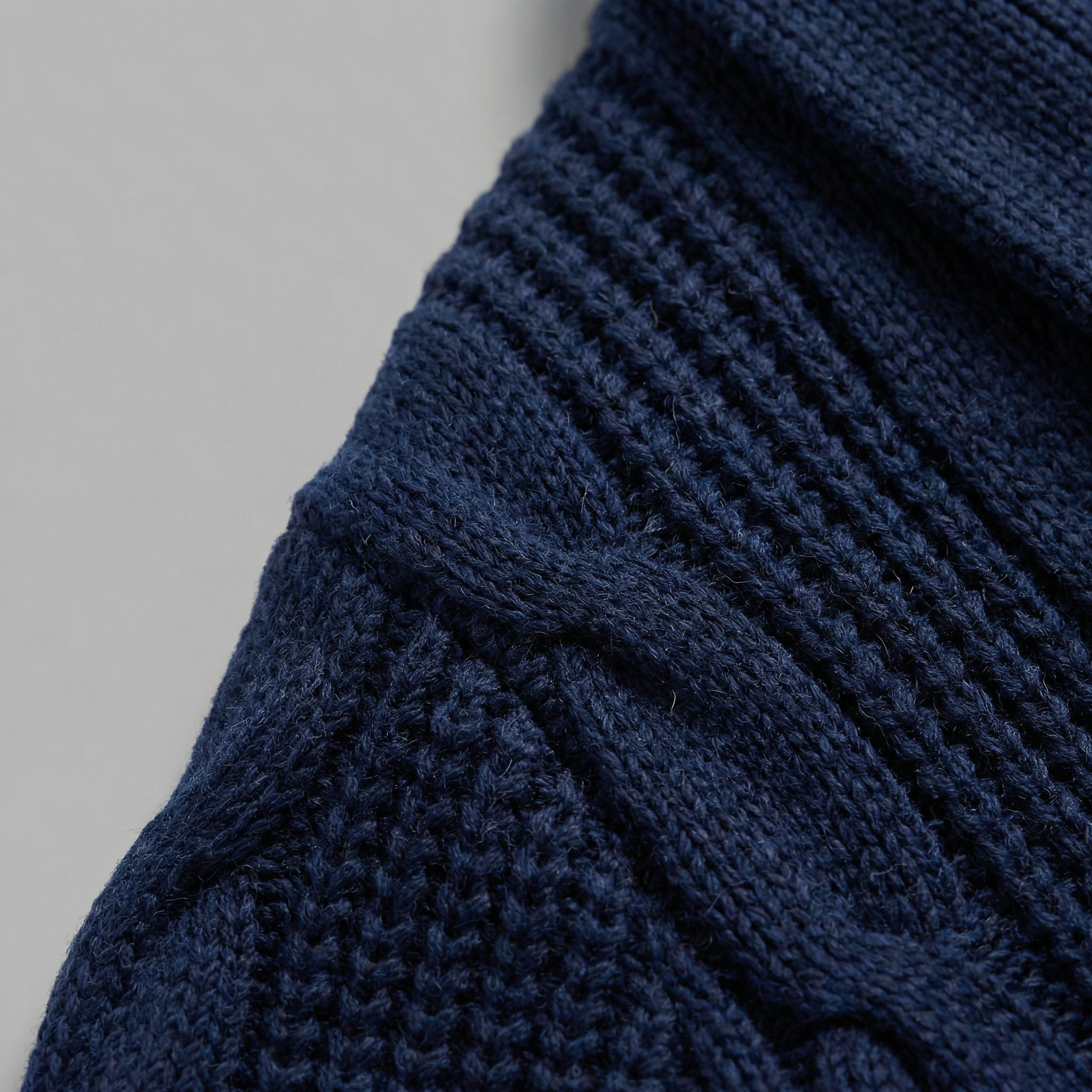 Cable Knit Cardigan with Shawl Collar for Men - View 3