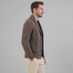 Cable Knit Cardigan with Shawl Collar for Men - View 7
