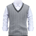 Cable Knit V-Neck Sweater Vest for Women