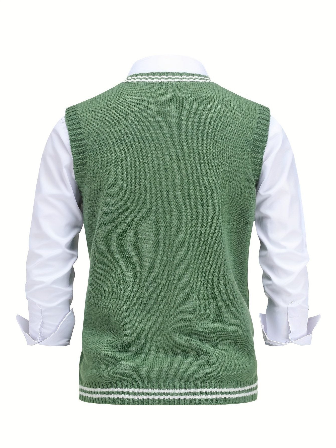 Cable Knit V-Neck Sweater Vest for Women - View 10