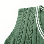 Cable Knit V-Neck Sweater Vest for Women - View 11