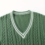Cable Knit V-Neck Sweater Vest for Women - View 12