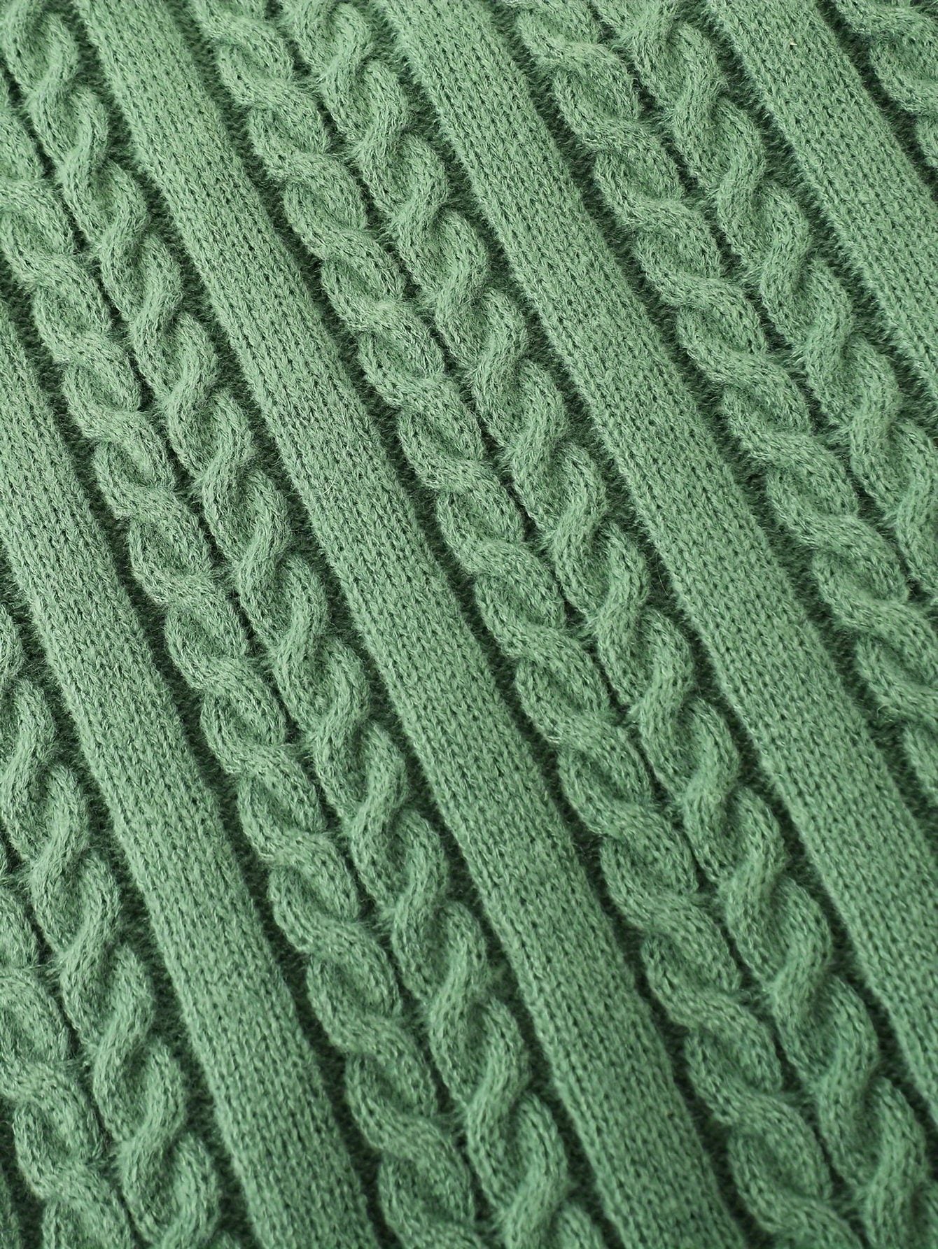 Cable Knit V-Neck Sweater Vest for Women - View 13
