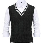 Cable Knit V-Neck Sweater Vest for Women - View 17