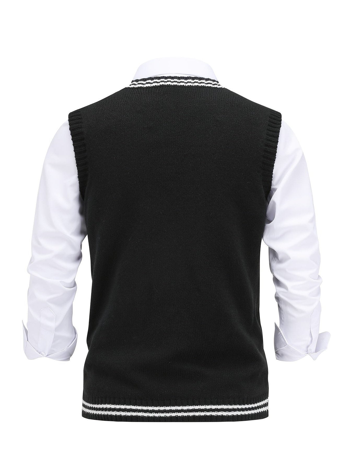 Cable Knit V-Neck Sweater Vest for Women - View 18